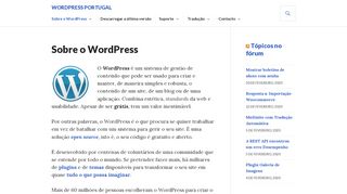 
                            5. Sobre o WordPress - WordPress Portugal