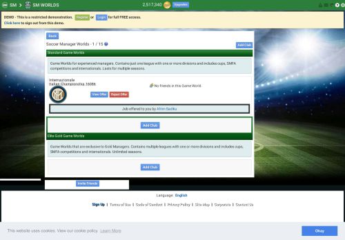 
                            6. Soccer Manager: My Home - Select Club, Tactics, Squad, View Tables ...