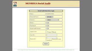 
                            13. Social Audit Data Entry Login