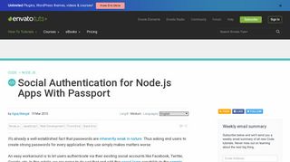 
                            9. Social Authentication for Node.js Apps With Passport - Code Tuts