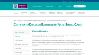 
                            6. Social Care (Degree/Diploma/Certificate) - NUI Galway