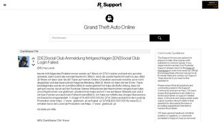 
                            3. Social Club Anmeldung fehlgeschlagen - Rockstar Games Customer ...