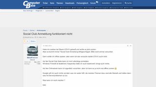 
                            6. Social Club Anmeldung funktioniert nicht | ComputerBase Forum