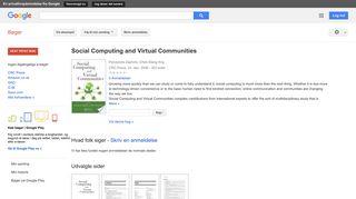 
                            12. Social Computing and Virtual Communities