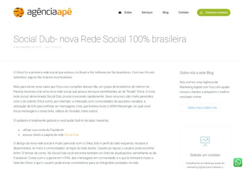 
                            5. Social Dub- nova Rede Social 100% brasileira | Apê - Agencia Digital