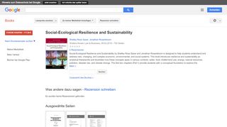 
                            6. Social-Ecological Resilience and Sustainability - Google Books-Ergebnisseite