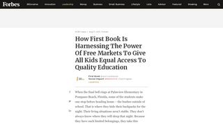 
                            8. Social Impact BrandVoice: How First Book Is Harnessing The Power ...