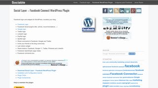 
                            7. Social Layer - Facebook Connect Wordpress Plugin | Sociable