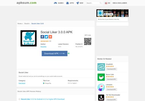 
                            9. Social Liker APK 3.0.0 - download free apk from APKSum