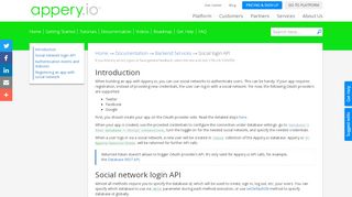 
                            6. Social login API | Appery.io Dev Center