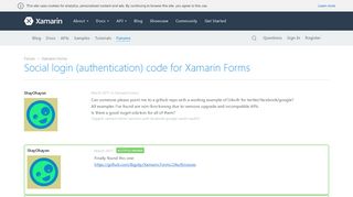 
                            1. Social login (authentication) code for Xamarin Forms — Xamarin ...