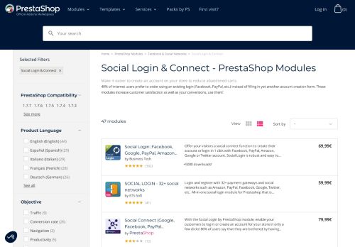 
                            3. Social Login & Connect - PrestaShop Modules - PrestaShop Addons