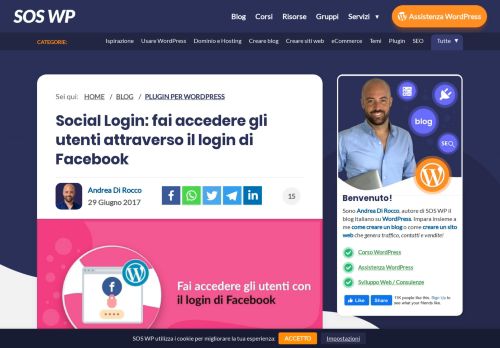 
                            9. Social Login: fai accedere gli utenti attraverso il login di Facebook