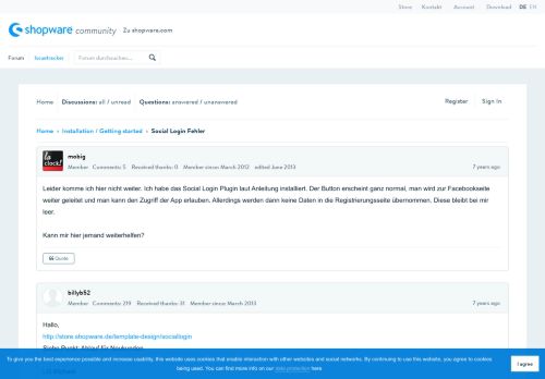 
                            2. Social Login Fehler - Shopware Community Forum
