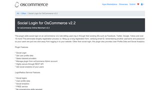 
                            4. Social Login for OsCommerce v2.2 | Apps Marketplace | osCommerce