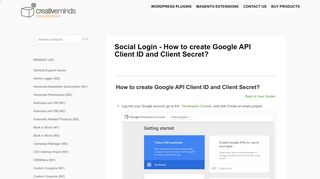 
                            9. Social Login - How to create Google API Client ID and Client Secret ...