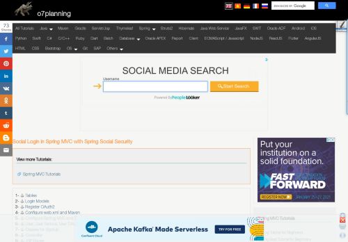 
                            11. Social Login in Spring MVC with Spring Social Security - O7planning