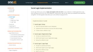 
                            10. Social Login - OneAll Social Network API