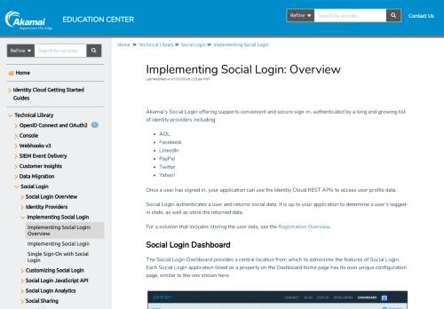 
                            9. Social Login Overview | Akamai Identity Cloud Education Center