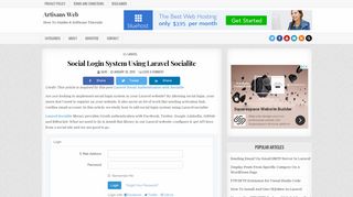 
                            10. Social Login System Using Laravel Socialite - Artisans Web