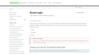 
                            1. Social Login - What is Appery.io?