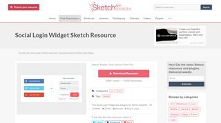 
                            5. Social Login Widget Sketch freebie - Download free resource for ...