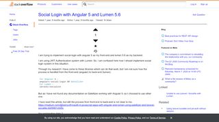 
                            8. Social Login with Angular 5 and Lumen 5.6 - Stack Overflow