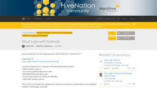 
                            6. Social Login with Facebook | HiveNation - Get Satisfaction