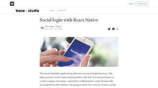 
                            9. Social login with React Native – Bene Studio