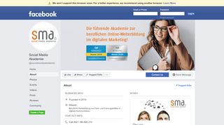 
                            12. Social Media Akademie - About | Facebook
