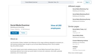 
                            8. Social Media Examiner | LinkedIn