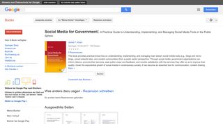 
                            9. Social Media for Government: A Practical Guide to Understanding, ...