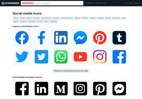 
                            4. Social media icons - Iconfinder.com