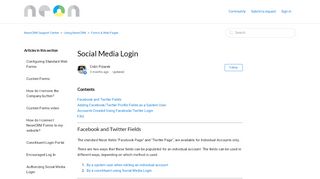 
                            6. Social Media Login – NeonCRM Support Center