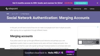 
                            1. Social Network Authentication: Merging Accounts — SitePoint