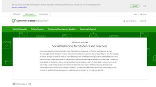 
                            3. Social Networks for Students and Teachers | Common Sense Education