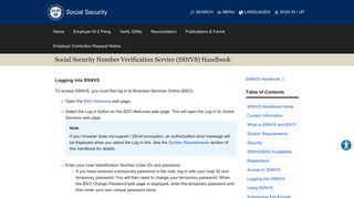 
                            6. Social Security Number Verification Service (SSNVS) Handbook ...