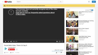 
                            8. Social Skills Video: Think it Or Say It - YouTube