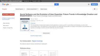 
                            7. Social Software and the Evolution of User Expertise: Future Trends ... - Wynik z Google Books