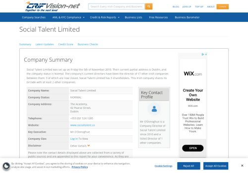 
                            8. Social Talent Limited - Irish Company Info - Vision-Net