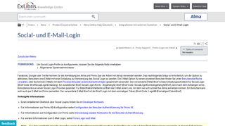 
                            11. Social- und E-Mail-Login - Ex Libris Knowledge Center