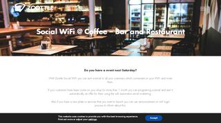 
                            6. Social WiFi @ Coffee - Bar and Restaurant - Zoottle