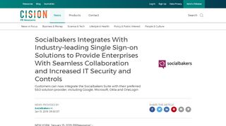 
                            13. Socialbakers Integrates With Industry-leading Single Sign-on ...