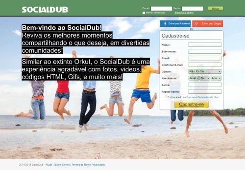 
                            9. SocialDub.com - Sua nova rede social