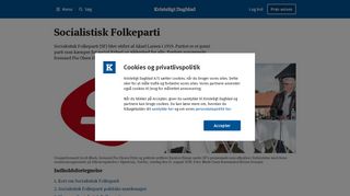 
                            7. Socialistisk Folkeparti - Kristeligt Dagblad