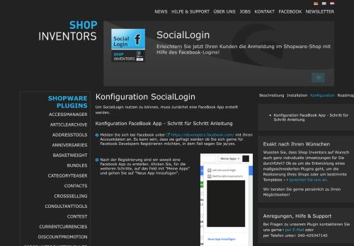 
                            5. SocialLogin Konfiguration - Shopware Hamburg - Shop Inventors