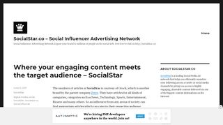 
                            6. SocialStar.co – Social Influencer Advertising Network – Social ...