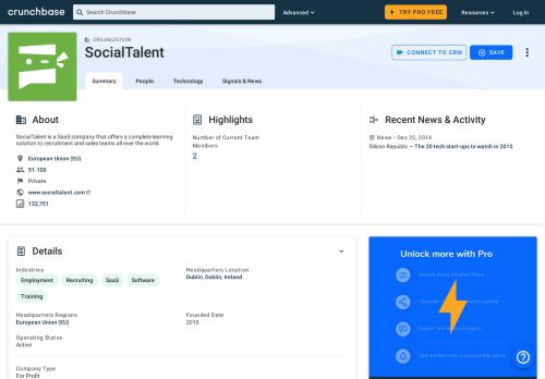 
                            8. SocialTalent | Crunchbase