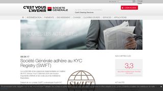 
                            4. Société Générale adhère au KYC Registry (SWIFT) | SOCIETE ...