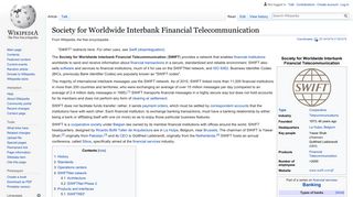 
                            11. Society for Worldwide Interbank Financial Telecommunication ...